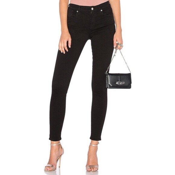 Agolde Mid Rise Skinny Jean - Black 27 - Picture 1 of 8